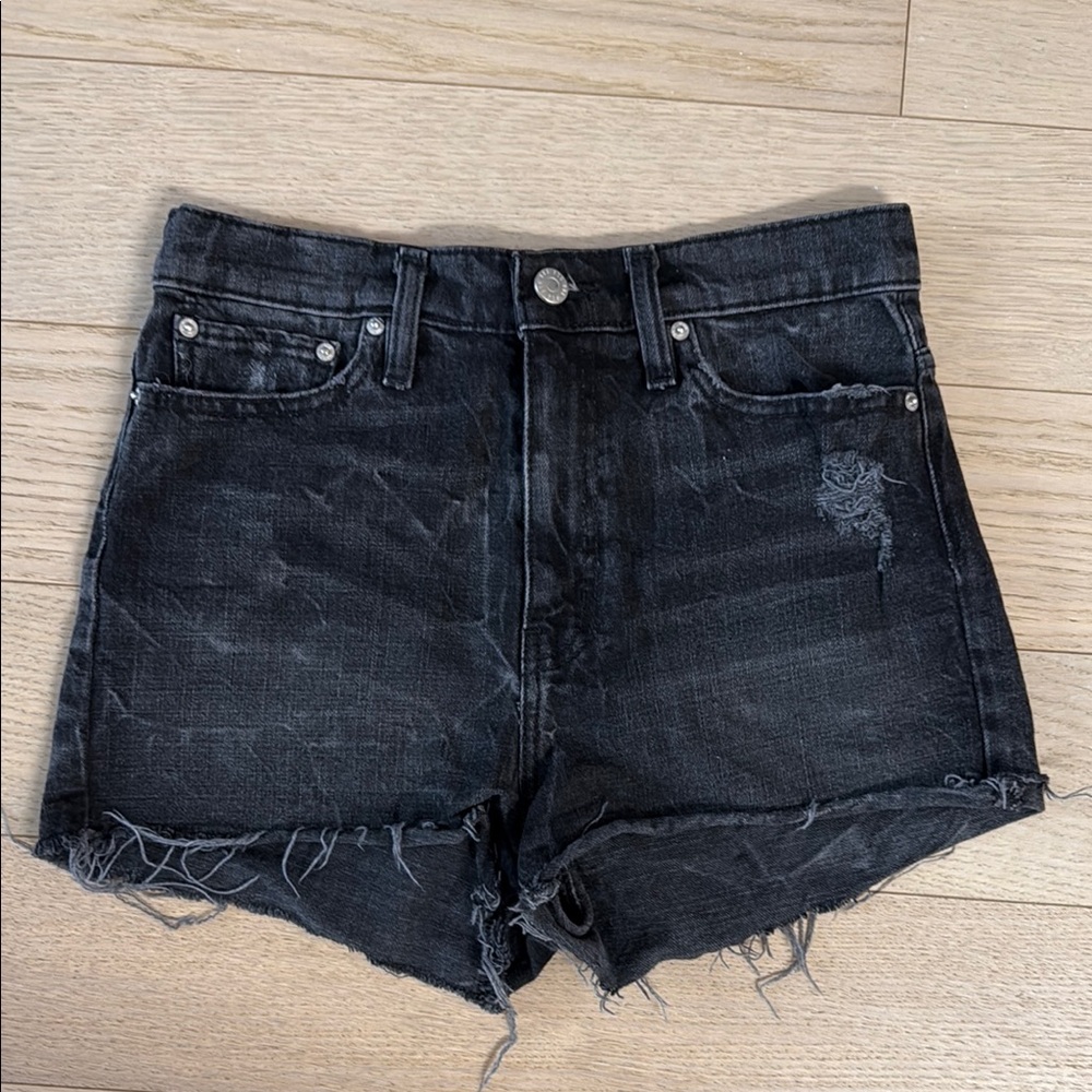 BDG Black Jean Shorts Distressed High-Waisted